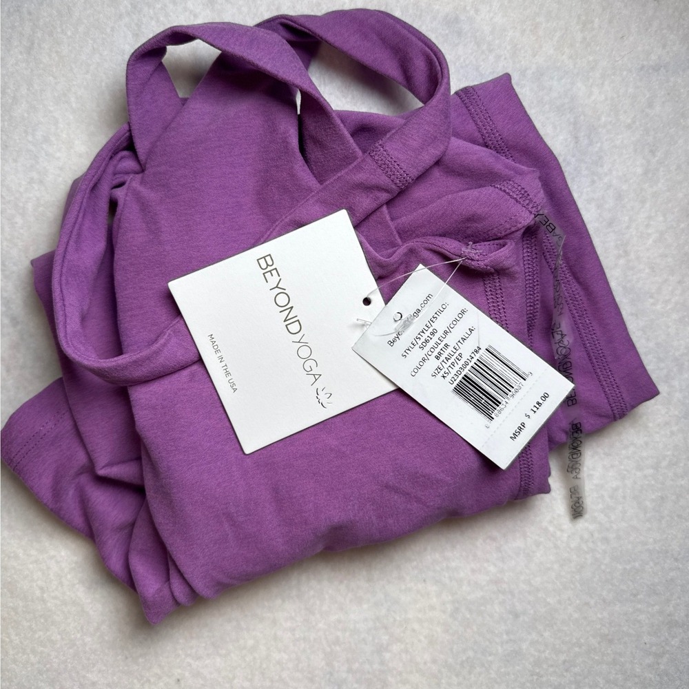 Beyond Yoga Women XS Dress Spacedye One Shoulder Bright Iris Purple SD6190 NWT - Picture 10 of 11